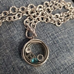 Silver origami owl 18 inch necklace